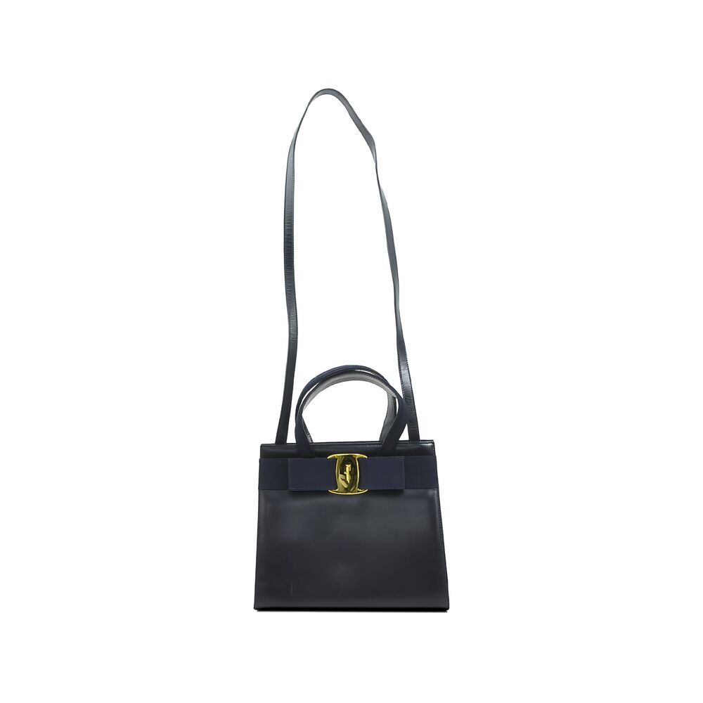 Pre-Loved Ferragamo Leather Vara Bow Satchel